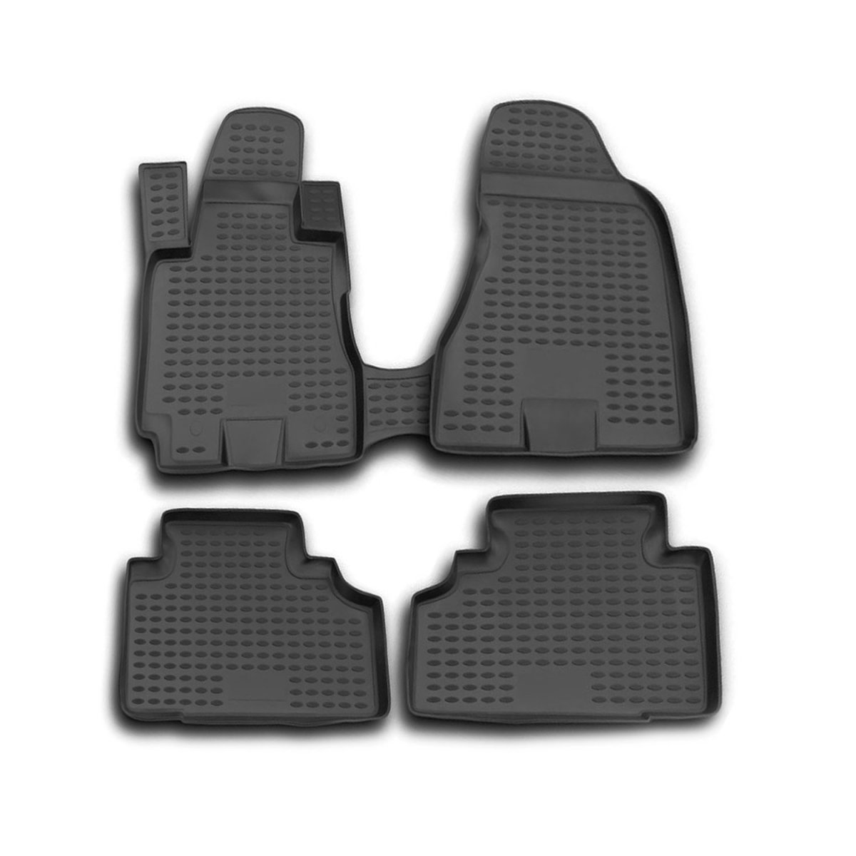 Hyundai Tucson Floor Mats - Omac - Rubber TPE - Black - '05-'09